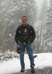 Henry Detwiler in the snow at Carson Pass