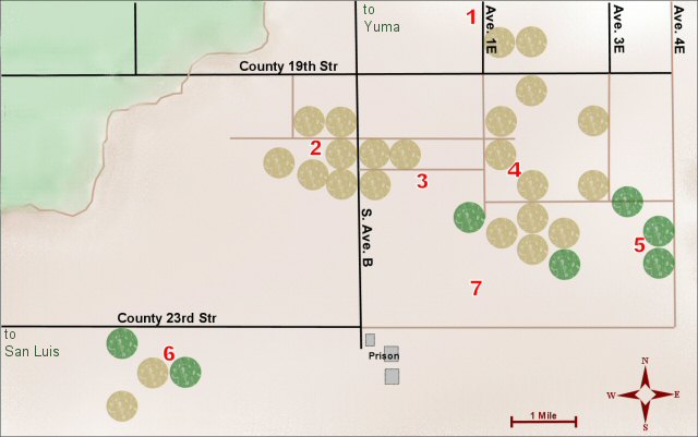 map: south of Yuma